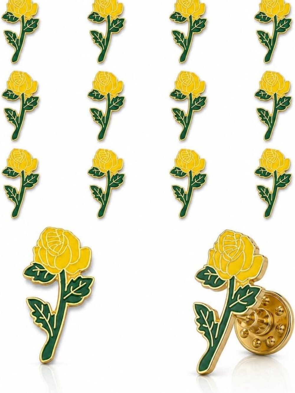 Retro Rose Flower Enamel Lapel Pin - Stylish Accessory for Jackets & Bags